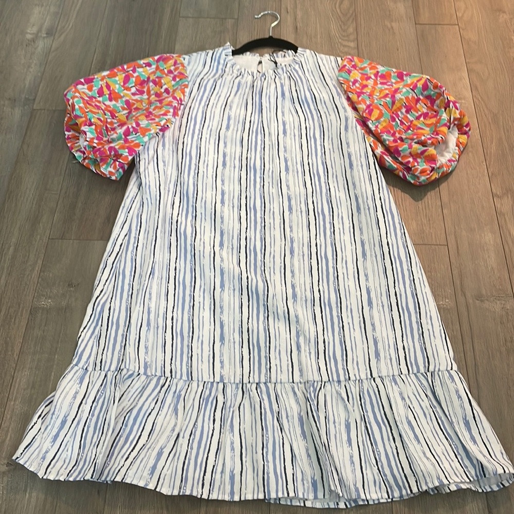 THML Embroidery Puff Sleeve Dress